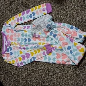 4T Heart Footie Pjs